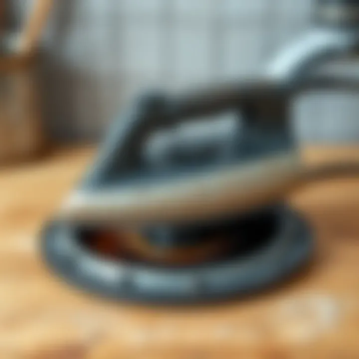 Iron soleplate before cleaning