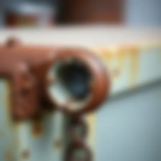 Rusty metal surface before cleaning