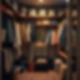 Organized closet showcasing efficient space utilization