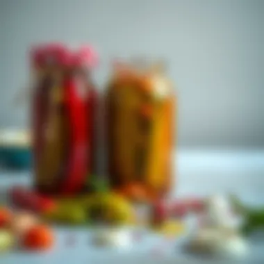 A colorful array of cold pickles showcasing traditional Turkish ingredients