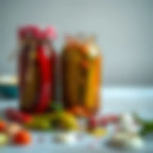 A colorful array of cold pickles showcasing traditional Turkish ingredients