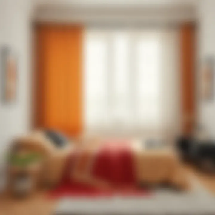 Color palette for bedroom curtain selection