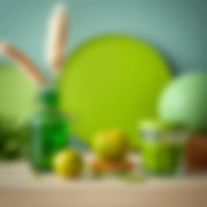 Visual representation of color theory related to green