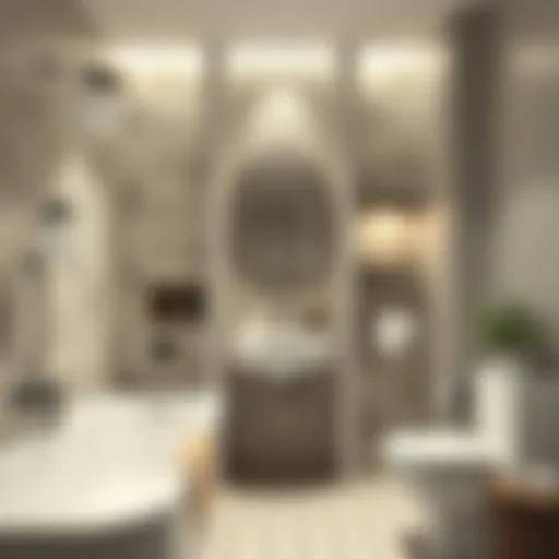 Sophisticated Tile Design for Small Spaces Elegant tile arrangement in a compact bathroom