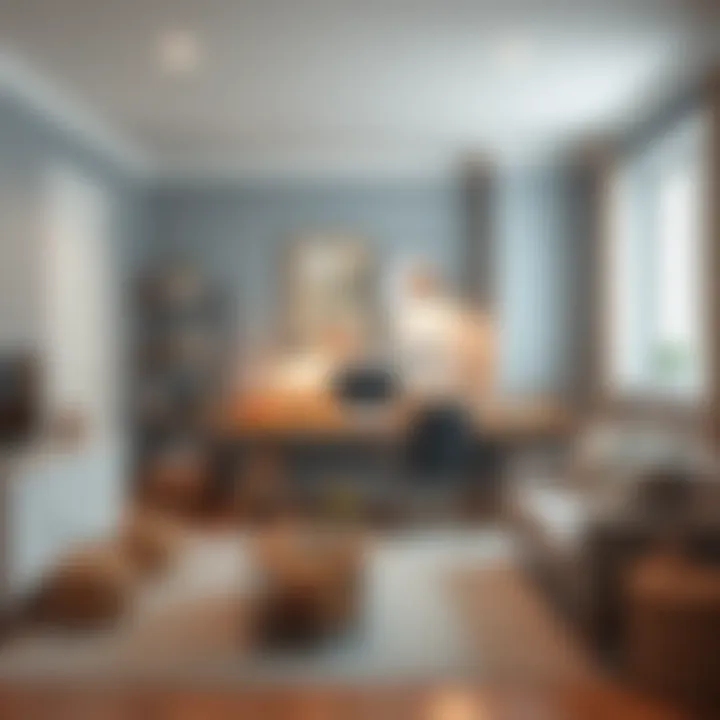 Cozy office space with light-enhancing paint