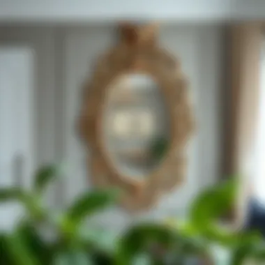 Beautifully crafted mirror displayed in a stylish interior