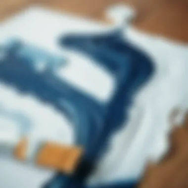 Creative project using watered-down acrylic paint