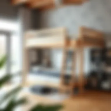 Stylish Loft Bed for Space Maximization Stylish loft bed that maximizes below space