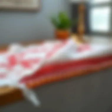 Modern interpretation of lace for towels