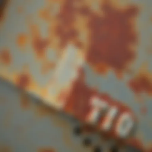 Rust removal on a metal surface