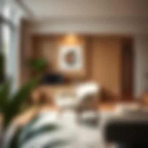 Sleek modern chair design in a contemporary living room