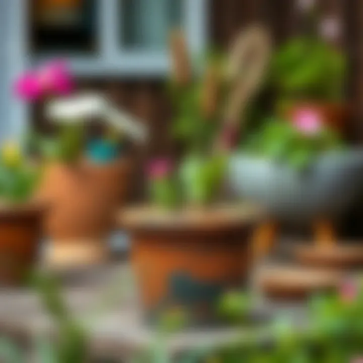 Elegant garden planter made from upcycled materials