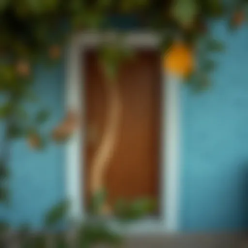 Creative door decoration using natural materials