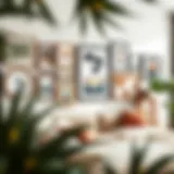 Elegant selection of wall frames showcasing art