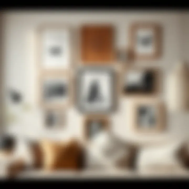 Aesthetic wall decor with a variety of frame styles