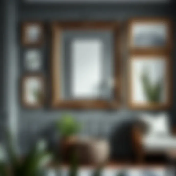 Stylish frame combinations enhancing interior space