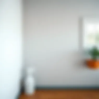 A pristine wall after cleaning