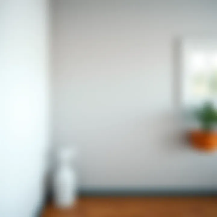 A pristine wall after cleaning