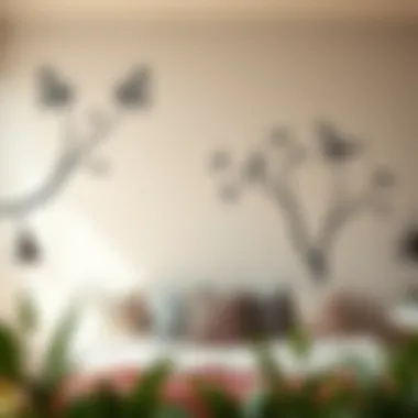 Finished stencil wall art