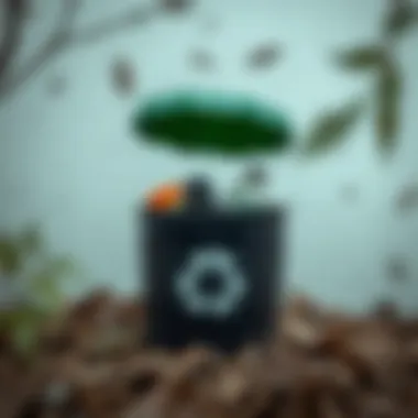 Iconic representation of economic benefits from recycling