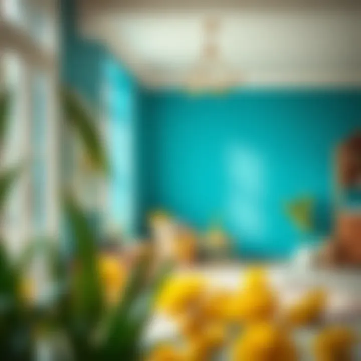 Artistic display of eflatun color applied in a design