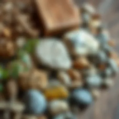 Natural Materials for Unique Craft Creations Natural materials like wood and stones ready for creative use