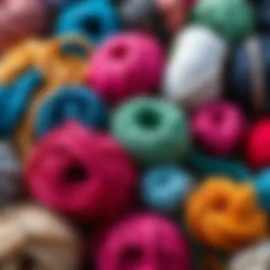 Diverse Yarn Collection for Creative Projects An array of vibrant yarns in various colors and textures