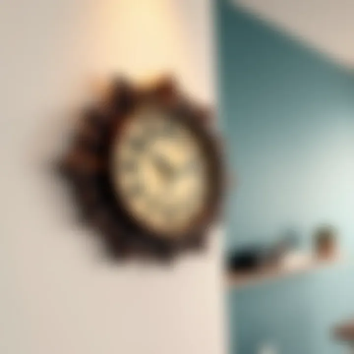 A beautifully designed wall clock emphasizing artistic detail