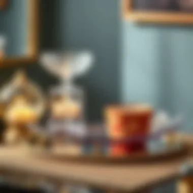 An elegant glass tray with artistic embellishments