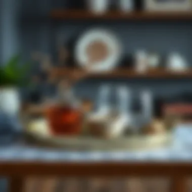 A stylish metal tray with modern aesthetics