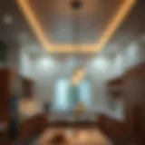 Stylish Suspension in Modern Kitchens Elegant American kitchen suspended ceiling design