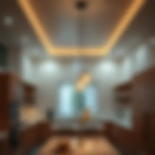 Stylish Suspension in Modern Kitchens Elegant American kitchen suspended ceiling design