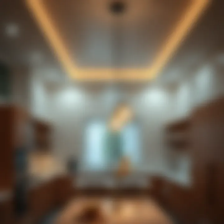 Stylish Suspension in Modern Kitchens Elegant American kitchen suspended ceiling design