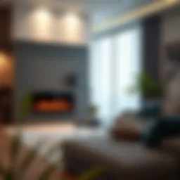 Elegant electric fireplace design