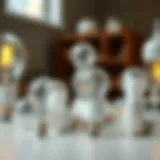 A collection of different energy-efficient light bulbs showcased on a clean surface