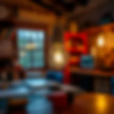 Energy-efficient bulb illuminating a workspace