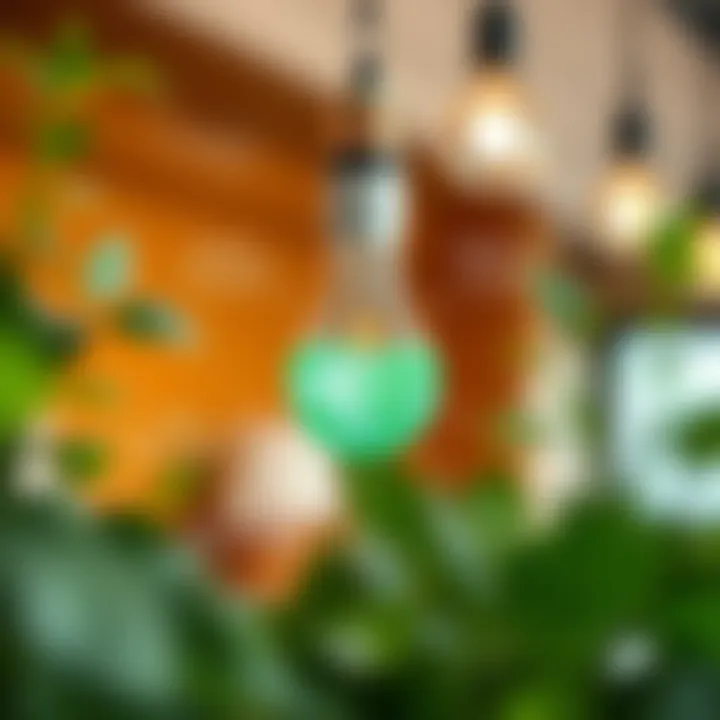 Diagram showing the environmental benefits of energy-saving bulbs