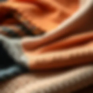A detailed close-up of unique fabrics and textures