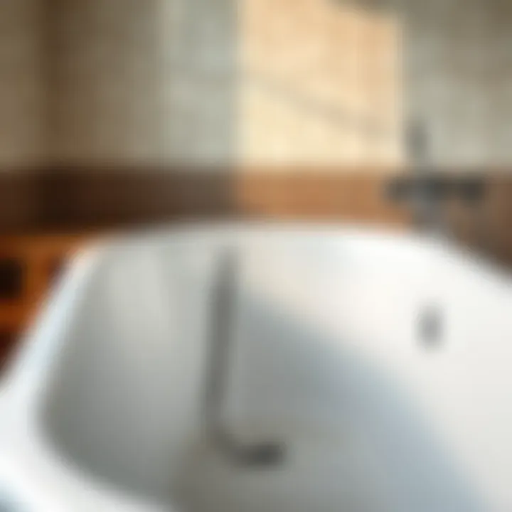 A sparkling clean old bathtub after thorough cleaning