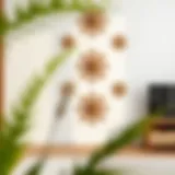 Modern wall decoration featuring geometric patterns