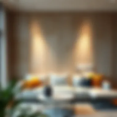 Elegant Living Room Wall Design Elegant living room wall design showcasing unique textures