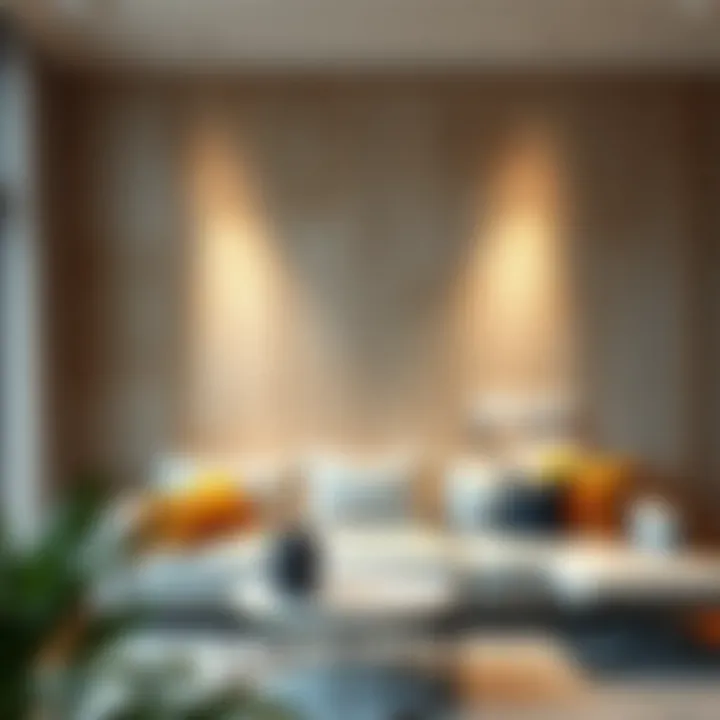 Elegant Living Room Wall Design Elegant living room wall design showcasing unique textures