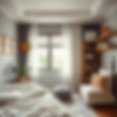 Creative storage solutions in a small bedroom for maximizing space.