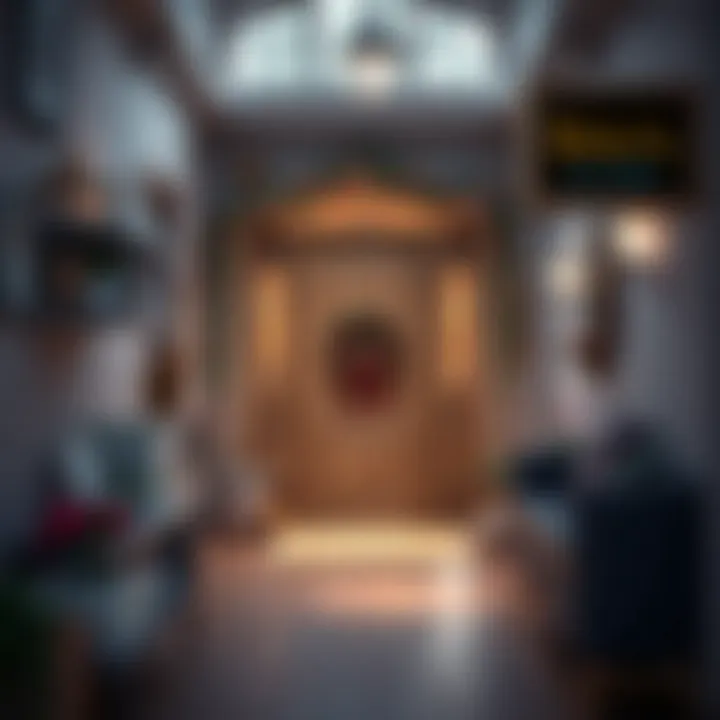 Cozy entrance featuring personalized elements