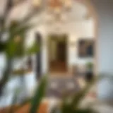 Elegant entryway with modern decor