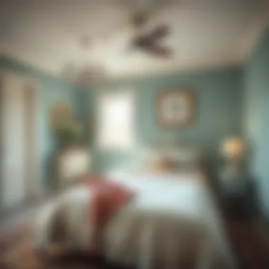 A traditional bedroom featuring classic paint techniques