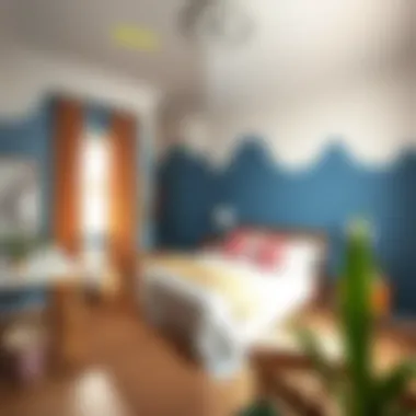 Before and after room transformation with paint