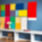 Colorful paint swatches for home decoration