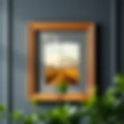 Elegant wooden frame showcasing a beautiful art piece