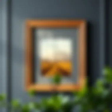 Crafted Wooden Frame Elegant wooden frame showcasing a beautiful art piece